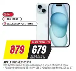 Trony APPLE IPHONE 15 128GB offerta
