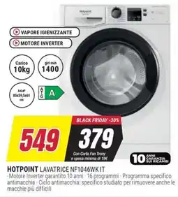 Trony HOTPOINT LAVATRICE NF1046WK IT offerta