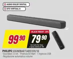 Trony PHILIPS SOUNDBAR TAB5109/10 offerta