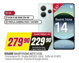 Trony XIOAMI SMARTPHONE NOTE 14 5G offerta
