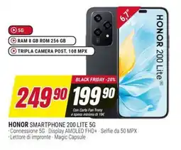 Trony HONOR SMARTPHONE 200 LITE 5G offerta