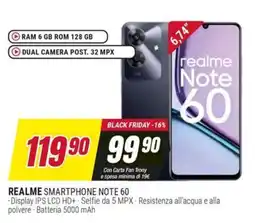 Trony REALME SMARTPHONE NOTE 60 offerta