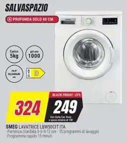 Trony SMEG LAVATRICE LBW50CITITA offerta