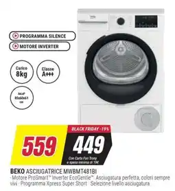 Trony BEKO ASCIUGATRICE MWBMT481BI offerta
