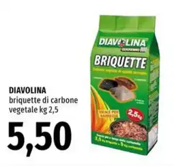 Famila Diavolina briquette di carbone vegetale offerta