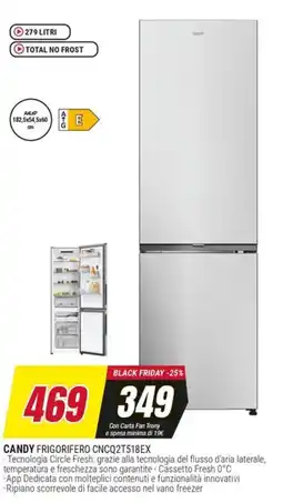 Trony CANDY FRIGORIFERO CNCQ2T518EX offerta