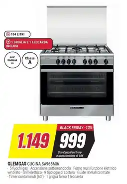 Trony GLEMGAS CUCINA SA965MI6 offerta