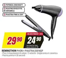 Trony REMINGTHON PHON + PIASTRA D3016GP offerta