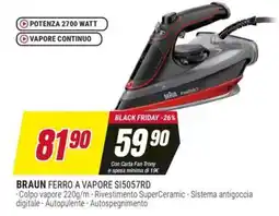 Trony BRAUN FERRO A VAPORE SI5057RD offerta