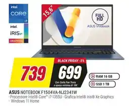 Trony ASUS NOTEBOOK F1504VA-NJ2341W offerta