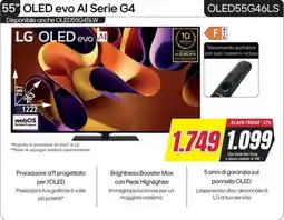 Trony LG 55" OLED evo Al Serie G4 OLED55G46LS offerta