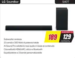 Trony LG Soundbar S40T offerta