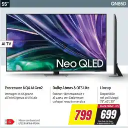 Trony SAMSUNG 55" Neo QLED QN85D offerta