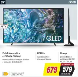 Trony SAMSUNG 55" QLED Q60D offerta