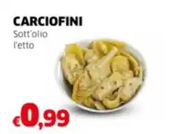 Mercati Alimentari CARCIOFINI Sott'olio letto offerta