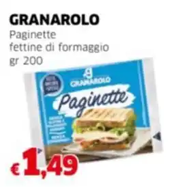 Mercati Alimentari GRANAROLO Paginette fettine di formaggio offerta