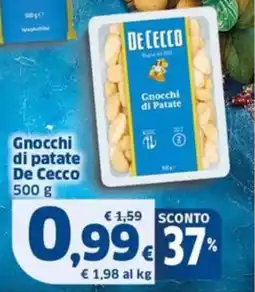 Sigma De Cecco Gnocchi di patate offerta
