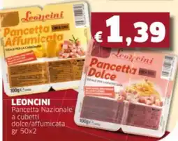 Mercati Alimentari LEONCINI Pancetta Nazionale a cubetti dolce/affumicata offerta