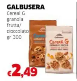 Mercati Alimentari GALBUSERA Cereal G granola frutta/ cioccolato offerta