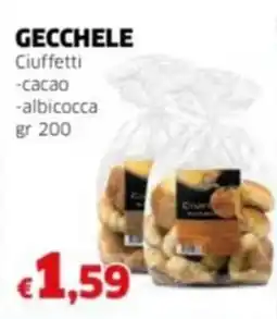 Mercati Alimentari GECCHELE Ciuffetti -cacao -albicocca offerta