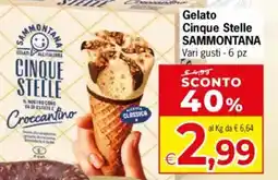 Despar Sammontana gelato cinque stelle vari gusti - 6 pz offerta