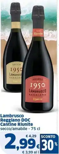 Sigma Lambrusco Reggiano DOC Cantine Riunite offerta