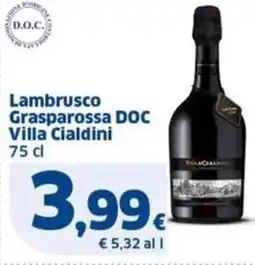 Sigma Villa cialdini lambrusco grasparossa doc offerta