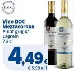 Sigma Mezzacorona vino DOC offerta