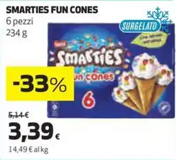 Coop Smarties fun cones offerta