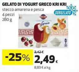 Coop Kri kri gelato di yogurt greco offerta
