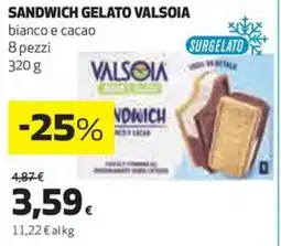 Coop Valsoia sandwich gelato offerta