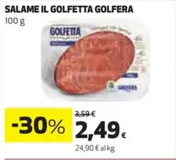 Coop Golfera salame il golfetta offerta
