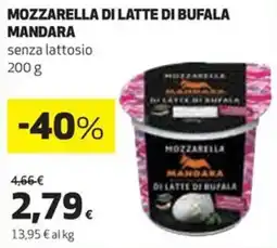 Coop Mandara mozzarella di latte di bufala offerta