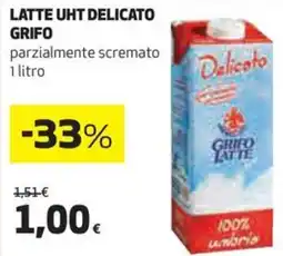 Coop Grifo latte uht delicato offerta