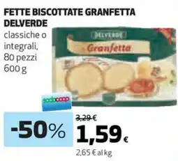Coop Delverde fette biscottate granfetta offerta