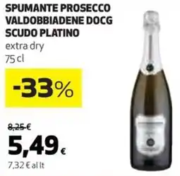 Coop Spumante prosecco valdobbiadene docg scudo platino offerta