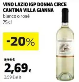 Coop Villa gianna vino lazio igp donna circe cantina offerta