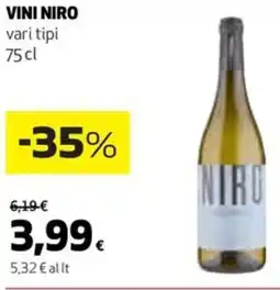 Coop Vini niro vari tipi offerta