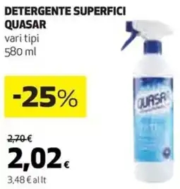 Quasar detergente superfici