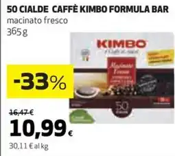 Coop 50 cialde caffè kimbo formula bar offerta