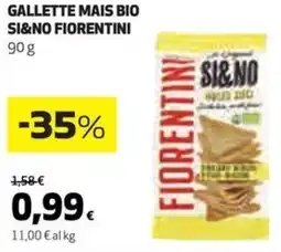 Coop Si&no fiorentini gallette mais bio offerta