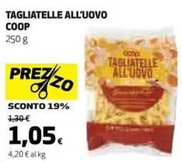 Coop Coop tagliatelle all'uovo offerta