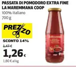 Coop La maremmana coop passata di pomodoro extra fine offerta