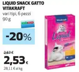 Coop Vitakraft liquid snack gatto offerta