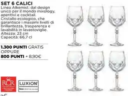 Coop Set 6 calici offerta