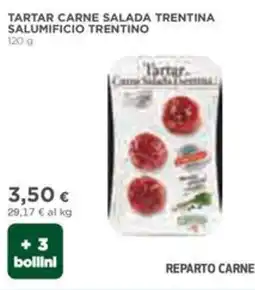 Coop Tartar carne salada trentina salumificio trentino offerta