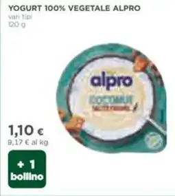 Coop Alpro yogurt 100% vegetale offerta