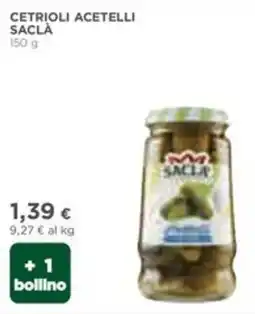 Coop Saclà cetrioli acetelli offerta