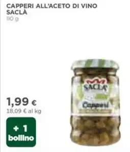 Coop Saclà capperi all'aceto di vino offerta