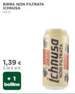 Coop Ichnusa birra non filtrata offerta